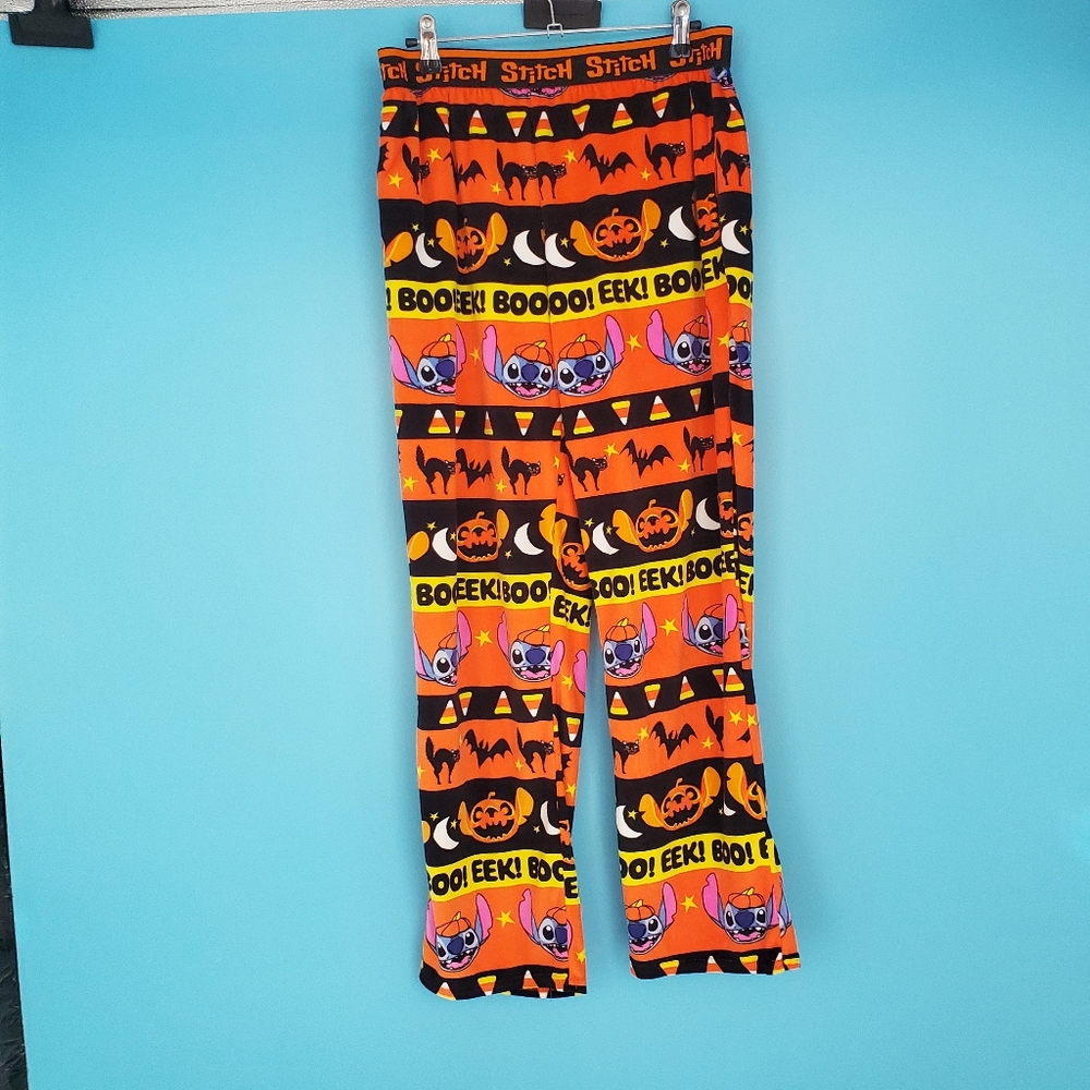 Disney Lilo & Stitch Pajama Pants Size Medium Halloween Flannel
